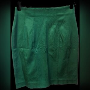 H&M Green Mini Bodycon Skirt With Full Zipper